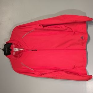 Adidas wind breaker size large Pink in color